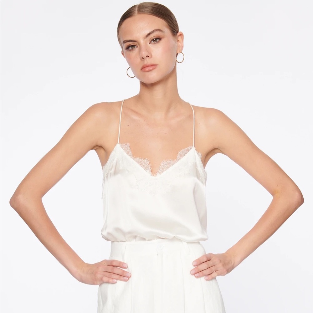 NWT Cami nyc RACER CHARMEUSE CAMI WHITE - Picture 5 of 7